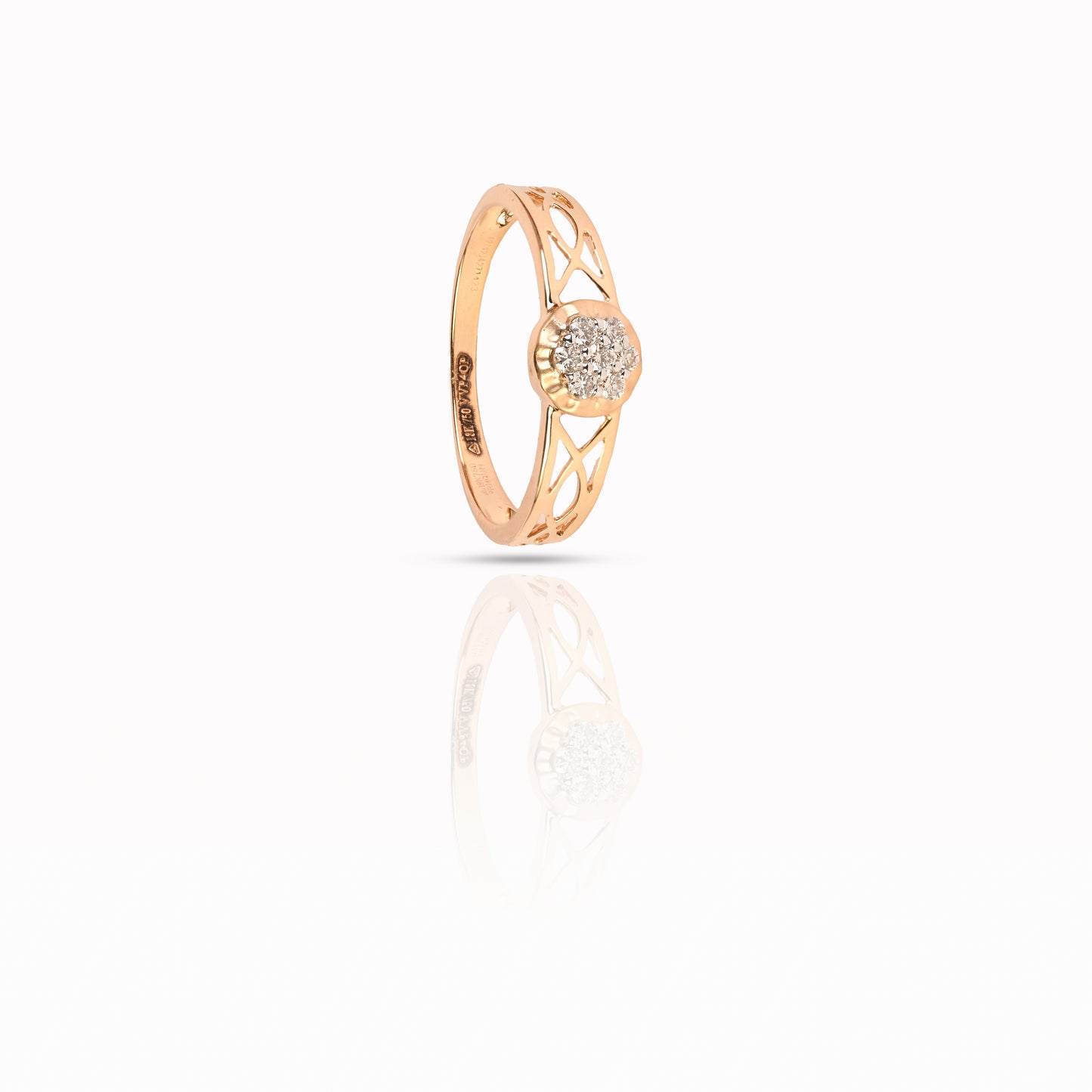 Magic Vintage Soft Folwer Diamond Ring