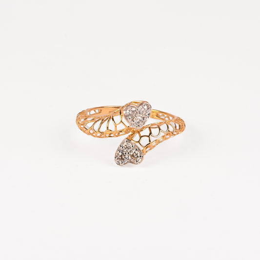 Magic Emerging Contact of Love Gold Ring