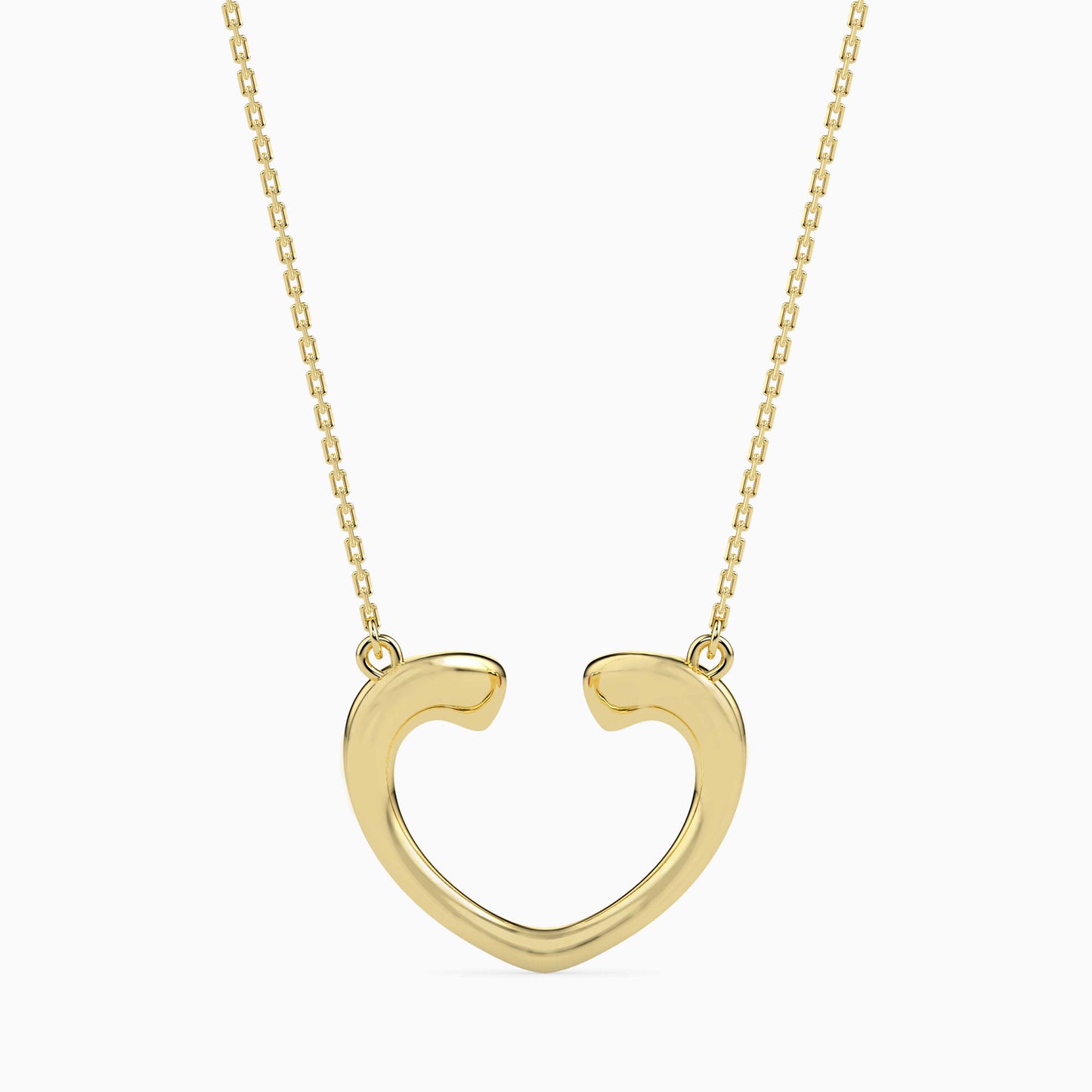 Magic Sparkle Heart Shaped Gold Pendant