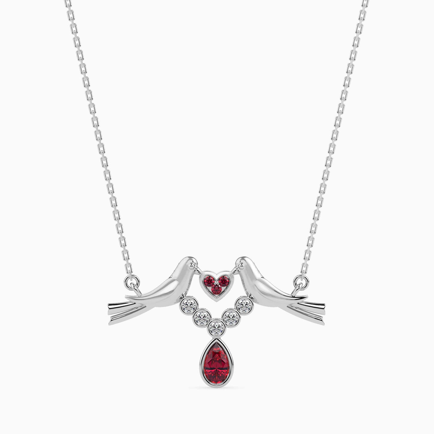 Magic Love Birds Valentine Drop Pendant