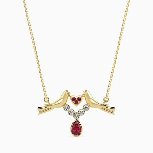 Magic Love Birds Valentine Drop Pendant