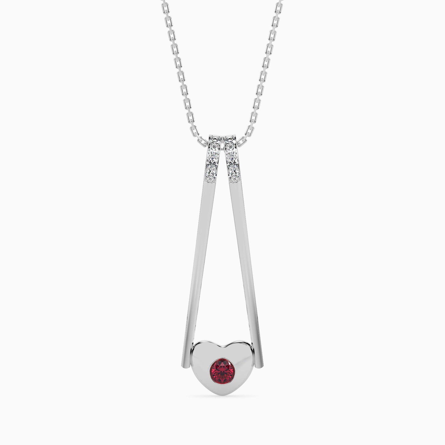 Magic Valentine Golden Charm Diamond Pendant