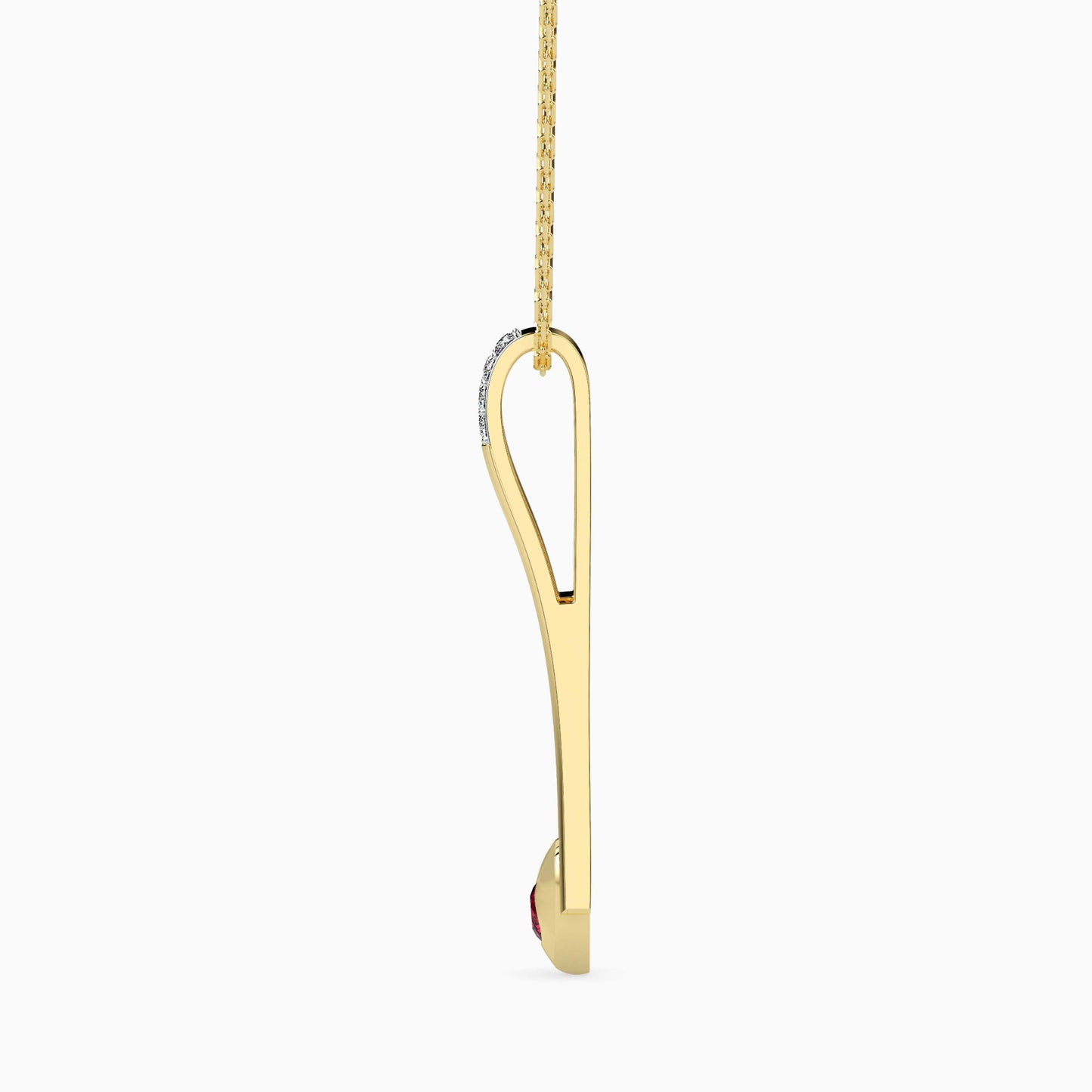 Magic Valentine Golden Charm Diamond Pendant