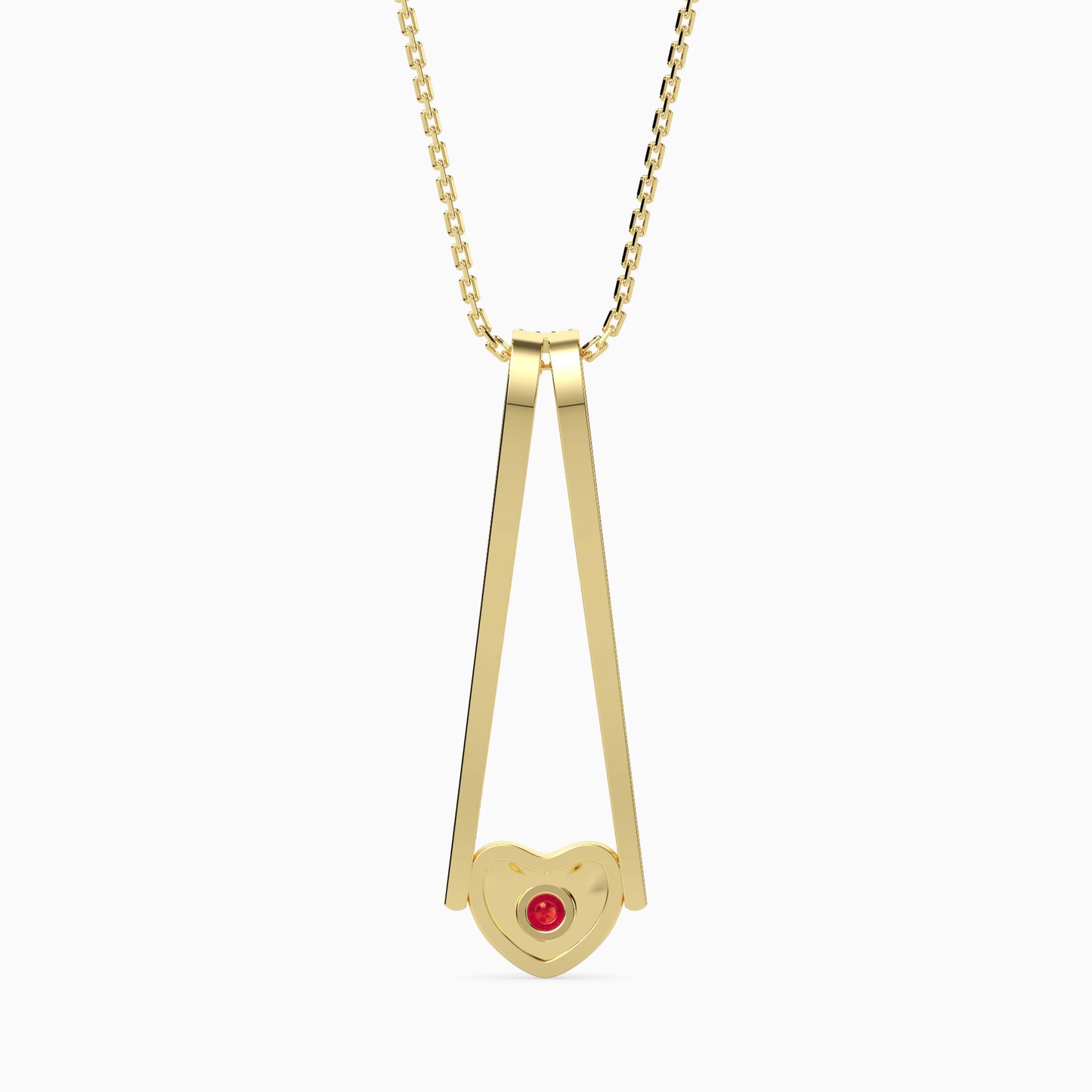 Magic Valentine Golden Charm Diamond Pendant