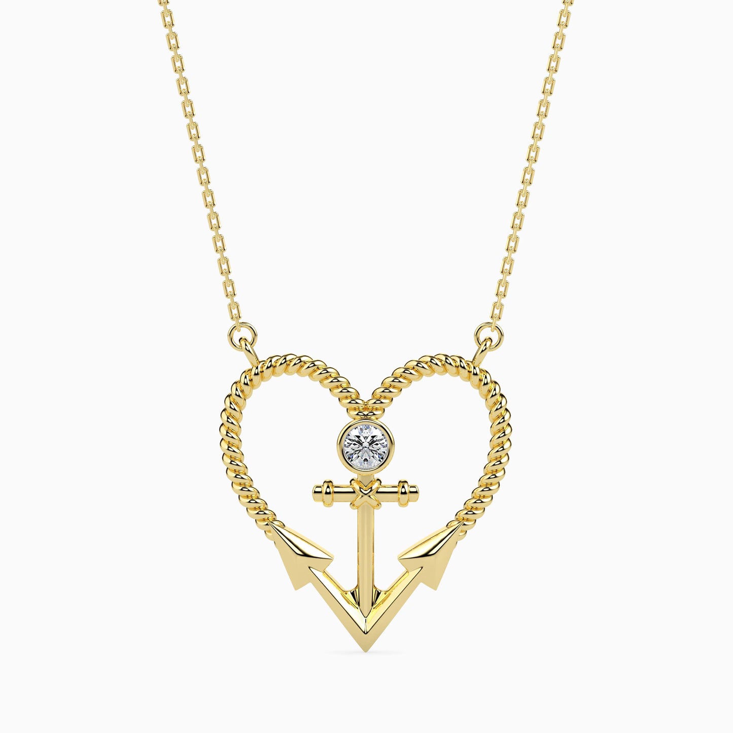 Magic Golden Embrace Valentine Pendant