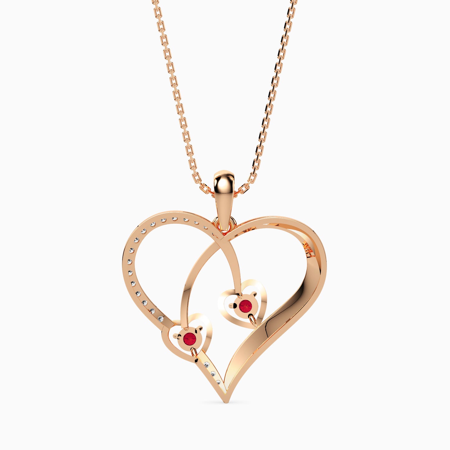 Magic Twinkle Of Love Valentine Heart Pendant