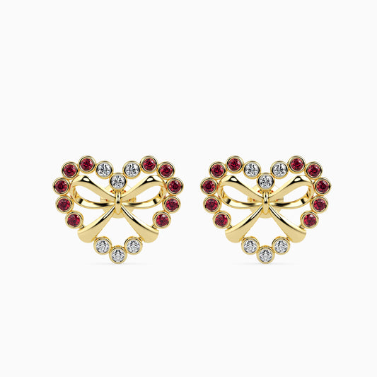 Magic HeartFelt Valentine Bow Earrings