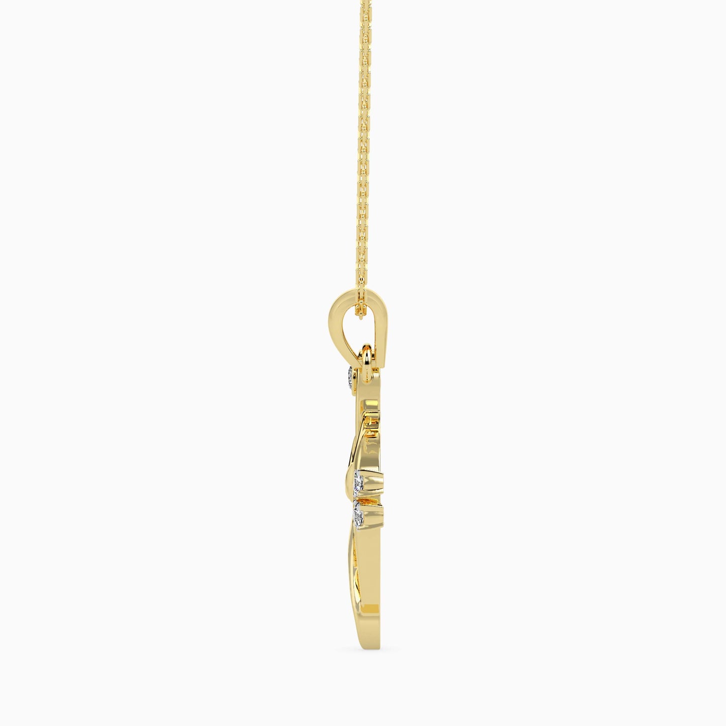 Magic Melody of Love : Gold & Diamond Heart Pendant for your Valentine