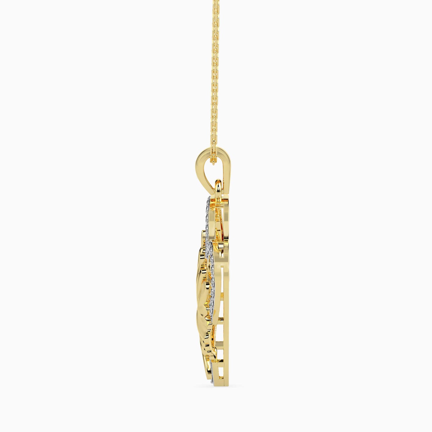 Magic Golden Doves Of Love : Perfect valentines Heart Pendant
