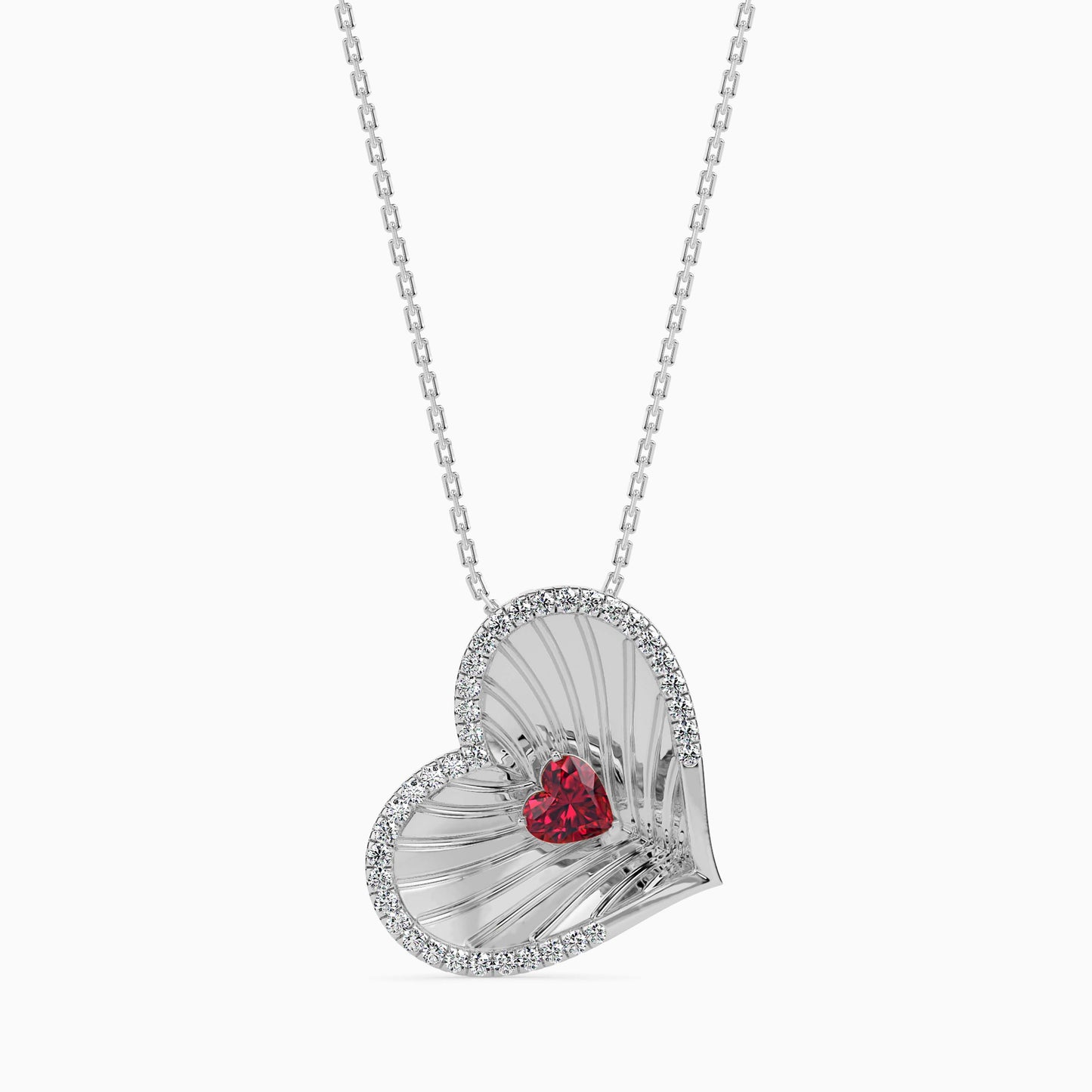 Magic Entwined Radiant Heart Valentine Pendant