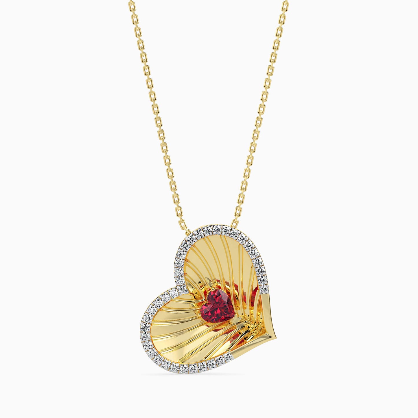 Magic Entwined Radiant Heart Valentine Pendant