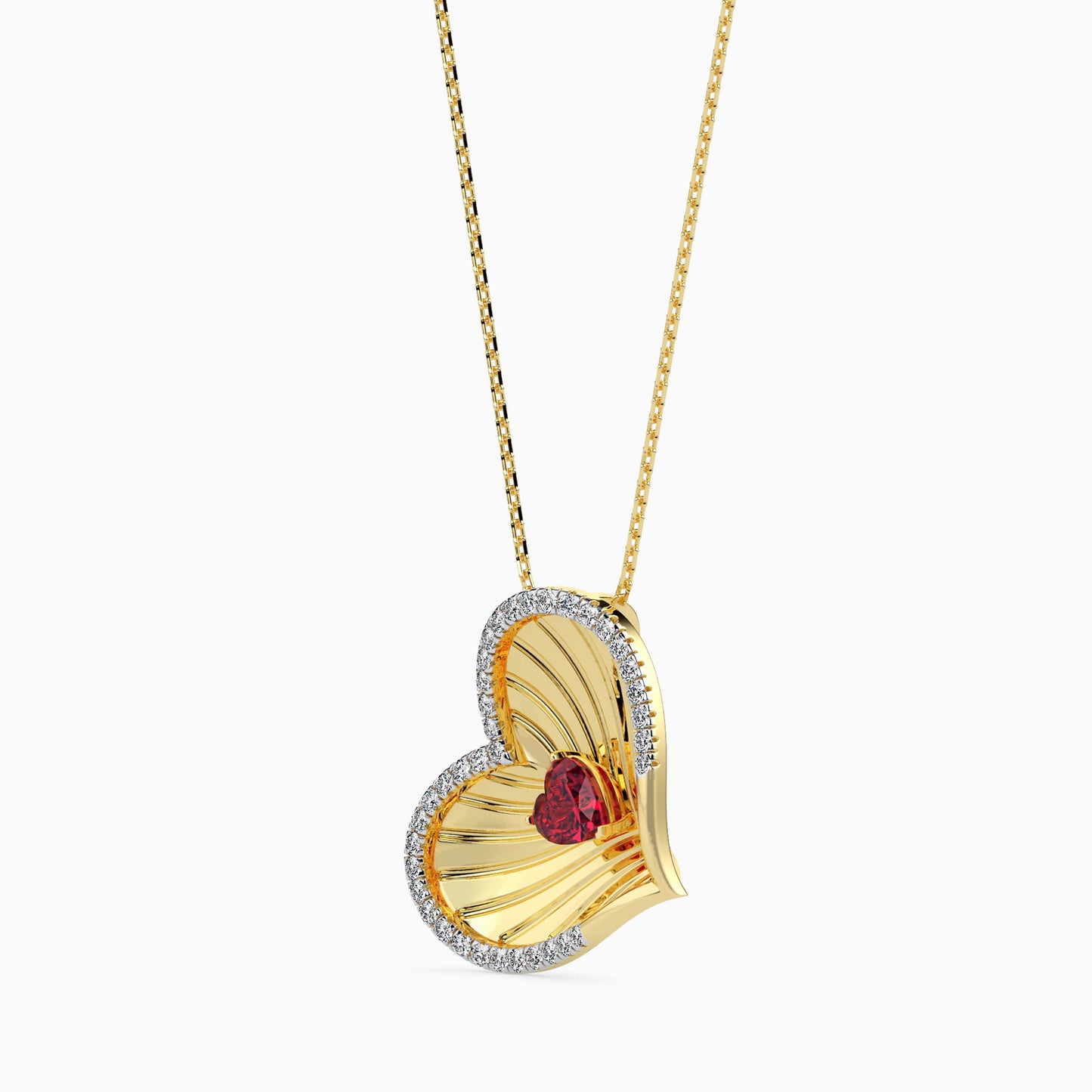 Magic Entwined Radiant Heart Valentine Pendant