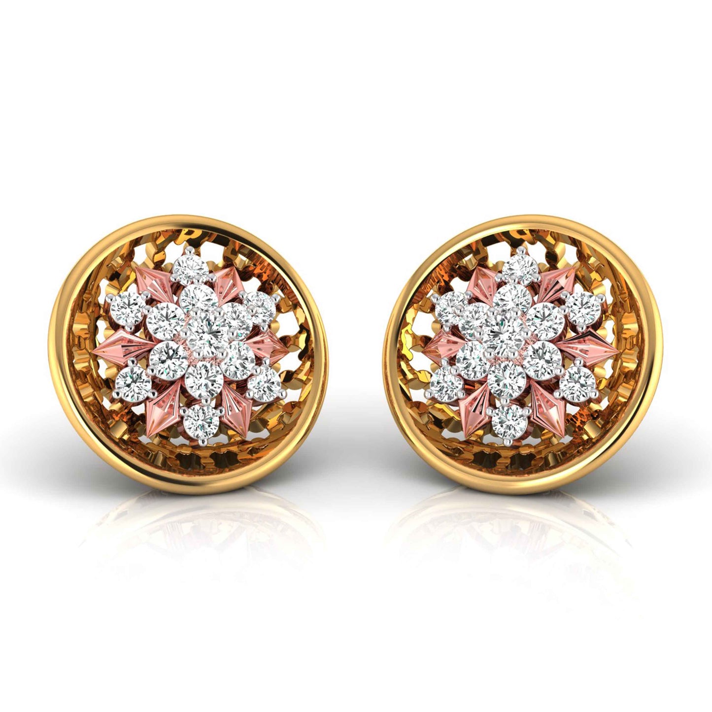 Magic Elegance Diamond Floral Earrings
