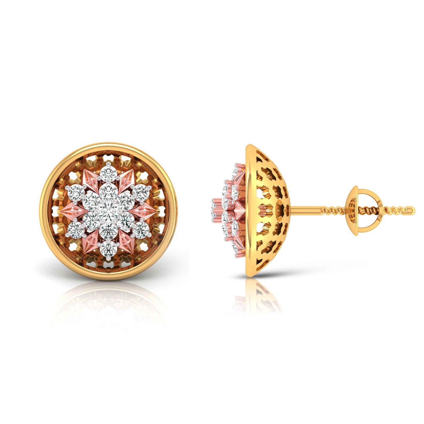 Magic Elegance Diamond Floral Earrings