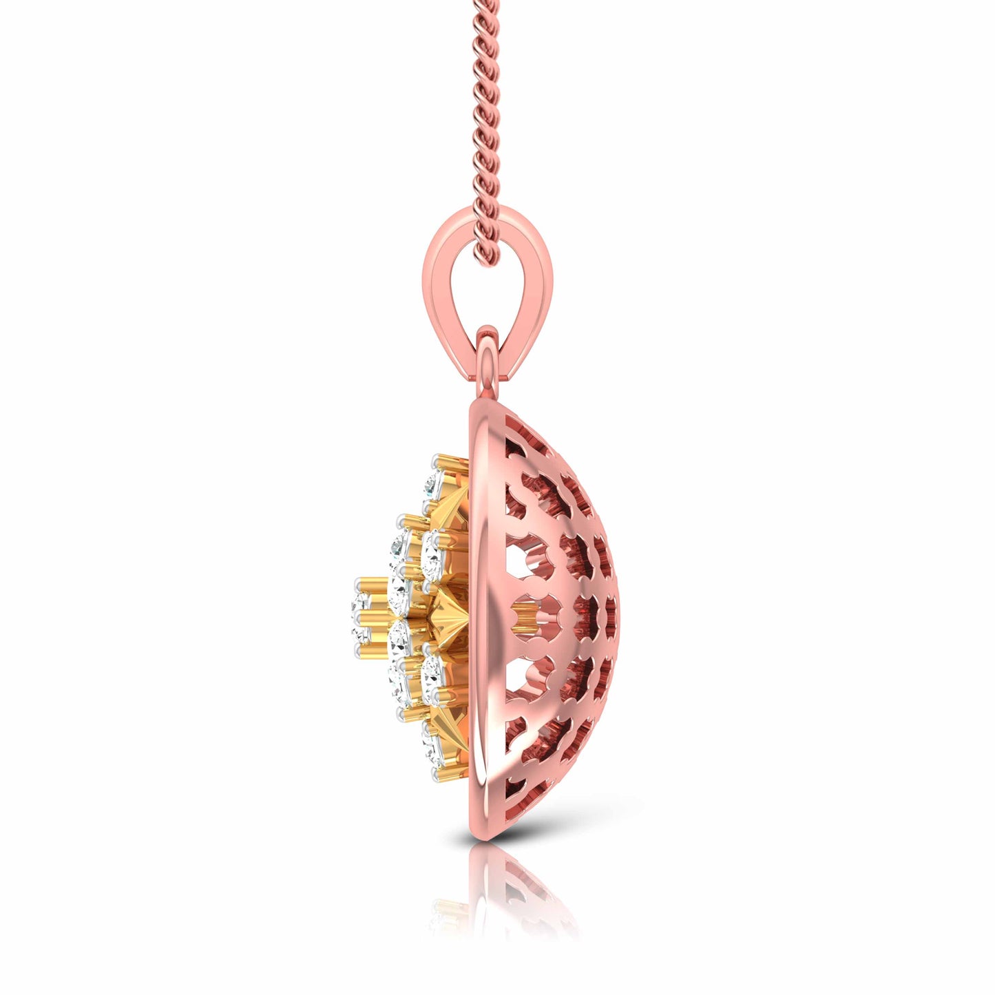 Magic Radiant Floral Diamond Pendant