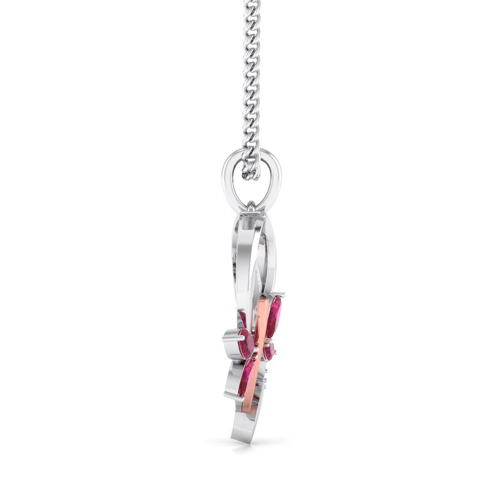 Magic Floral Charm Heart Shaped Valentine Pendant