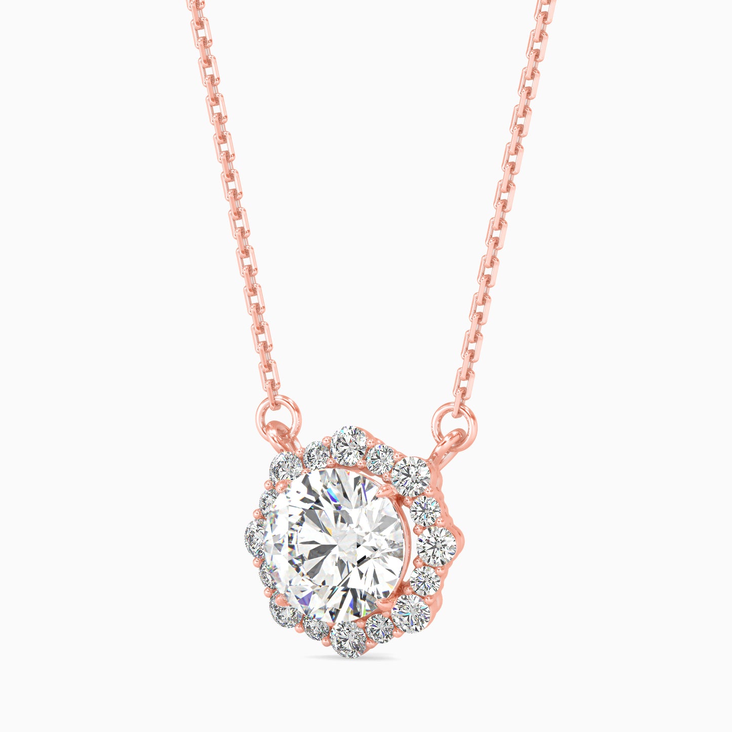 Magic Alluring Beaded Solitare Diamond Pendant