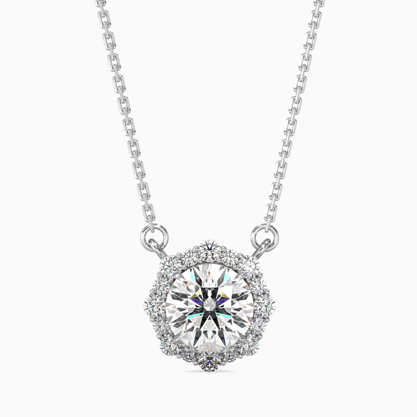 Magic Alluring Beaded Solitare Diamond Pendant