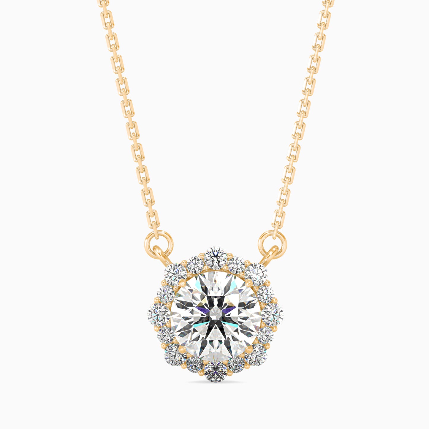 Magic Alluring Beaded Solitare Diamond Pendant
