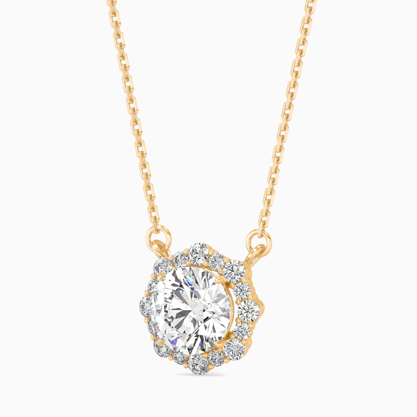 Magic Alluring Beaded Solitare Diamond Pendant