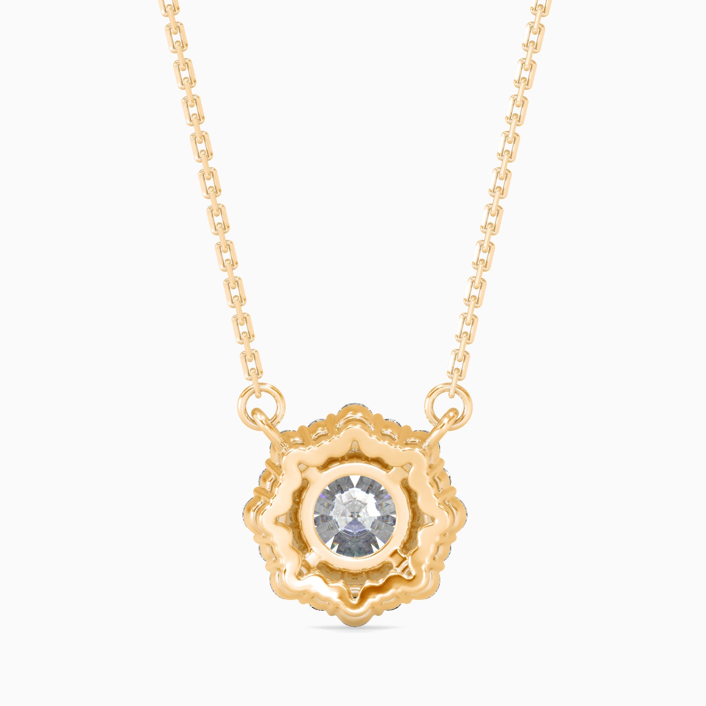 Magic Alluring Beaded Solitare Diamond Pendant