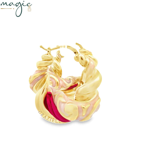 The Golden Twist Earings