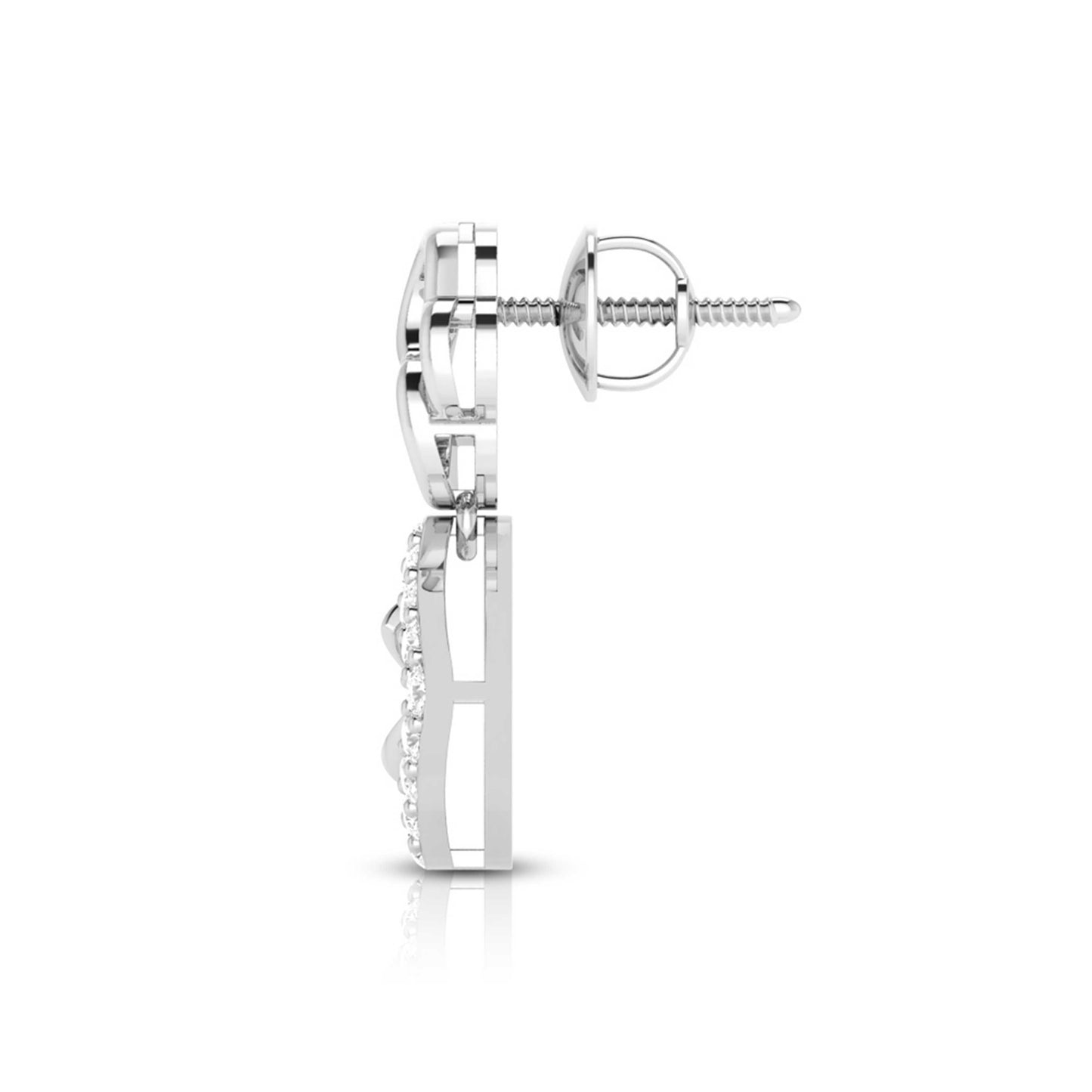 Magic Elegant Clover and Diamond Square Drop Earrings