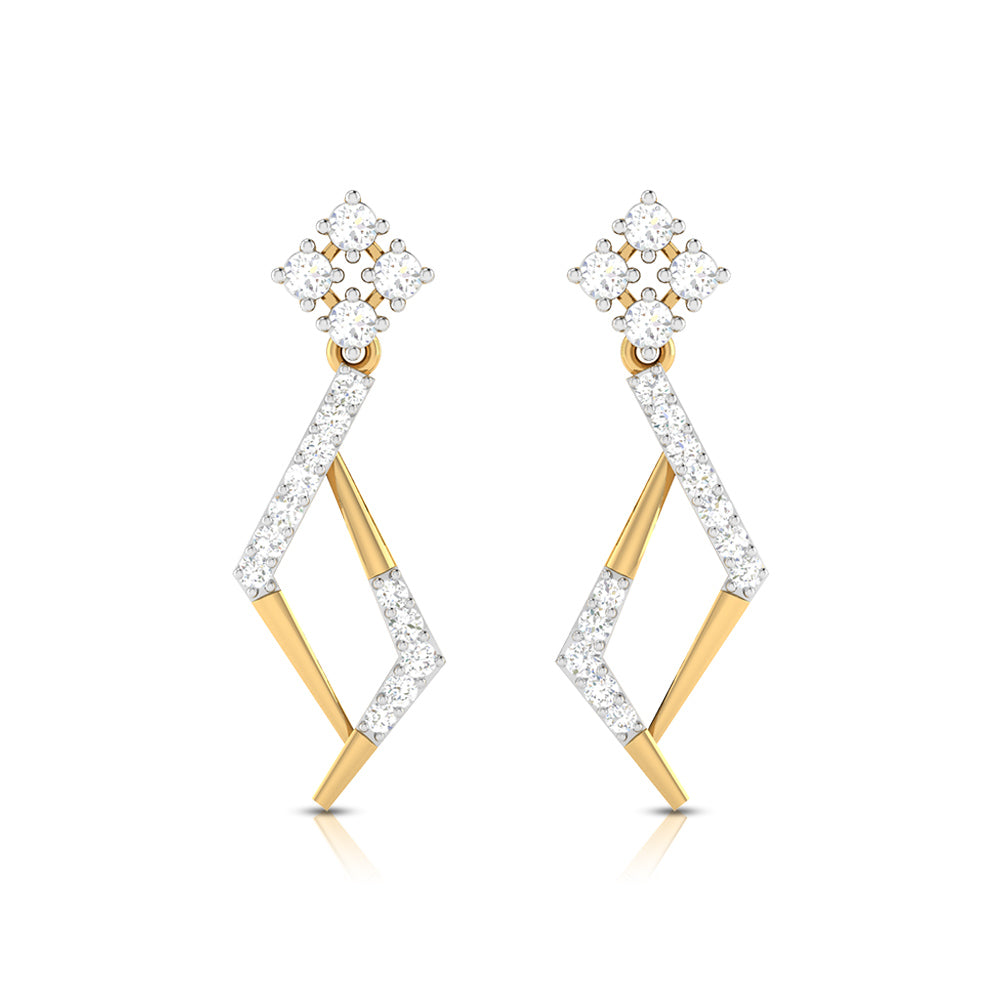 Magic Geometric Elegance Diamond Drop Earrings