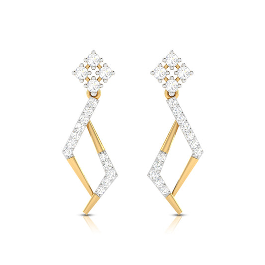 Magic Geometric Elegance Diamond Drop Earrings