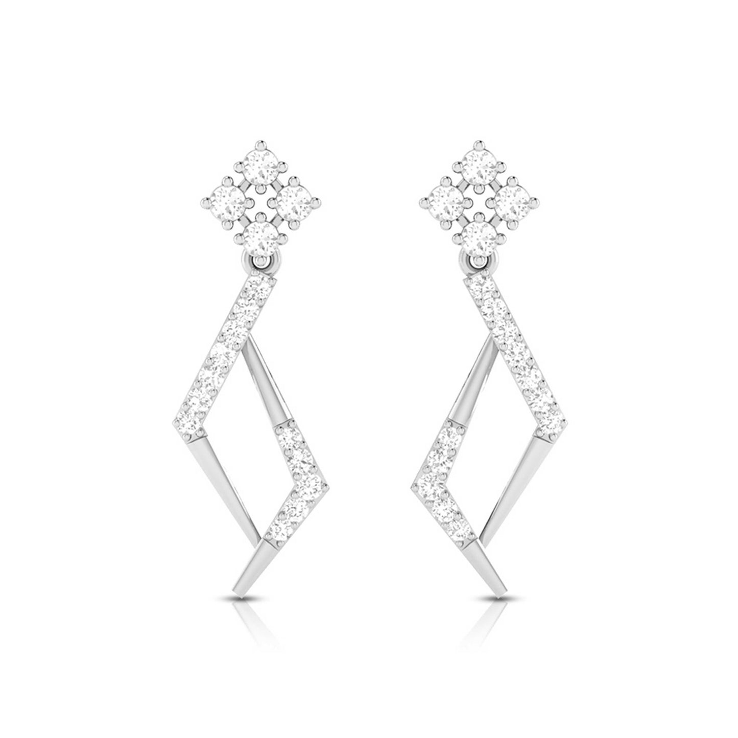 Magic Geometric Elegance Diamond Drop Earrings