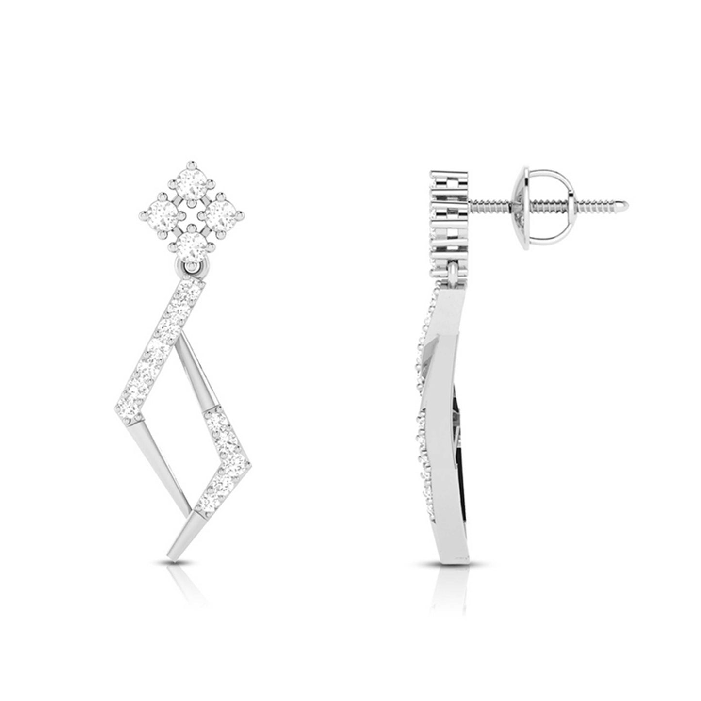 Magic Geometric Elegance Diamond Drop Earrings