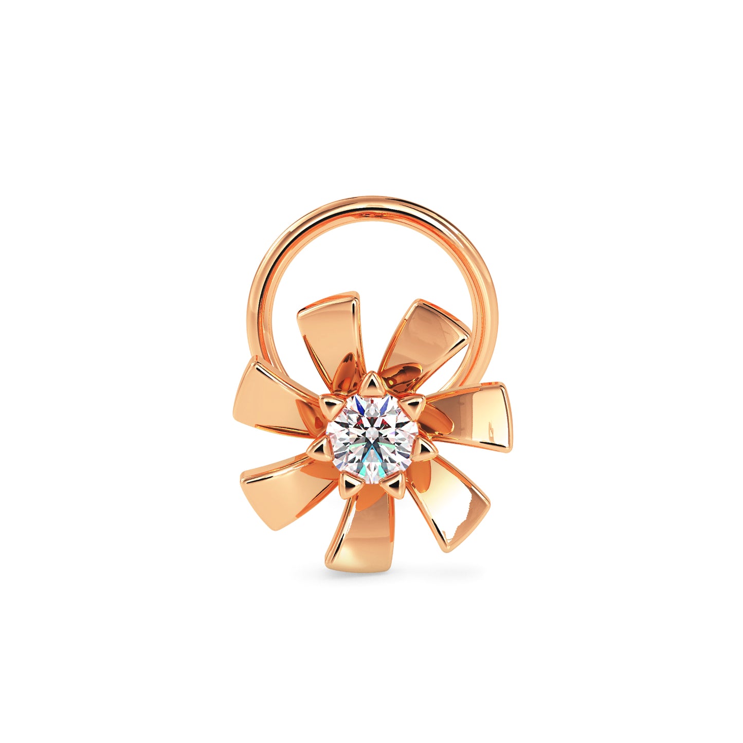 Magic Petal Perfection Diamond Nose Pin