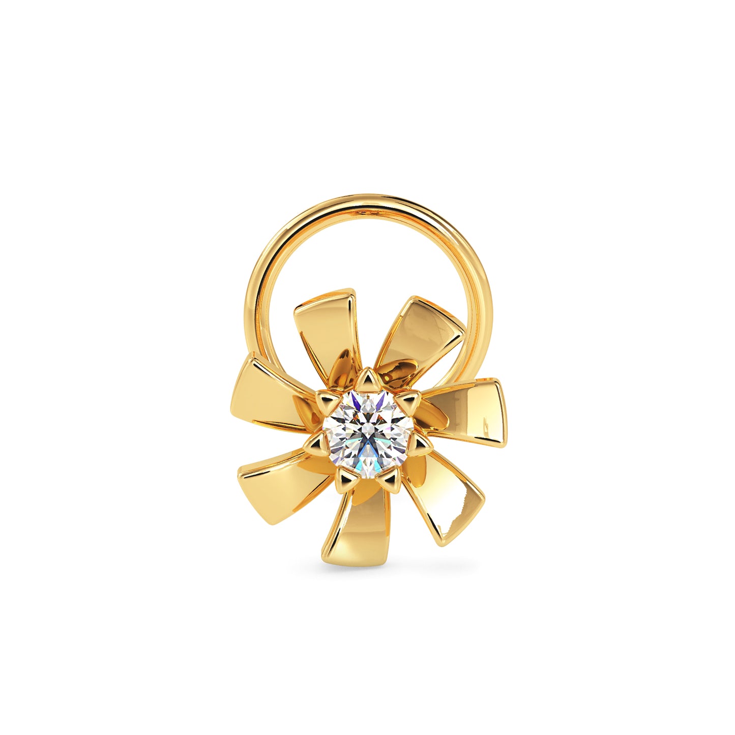Magic Petal Perfection Diamond Nose Pin
