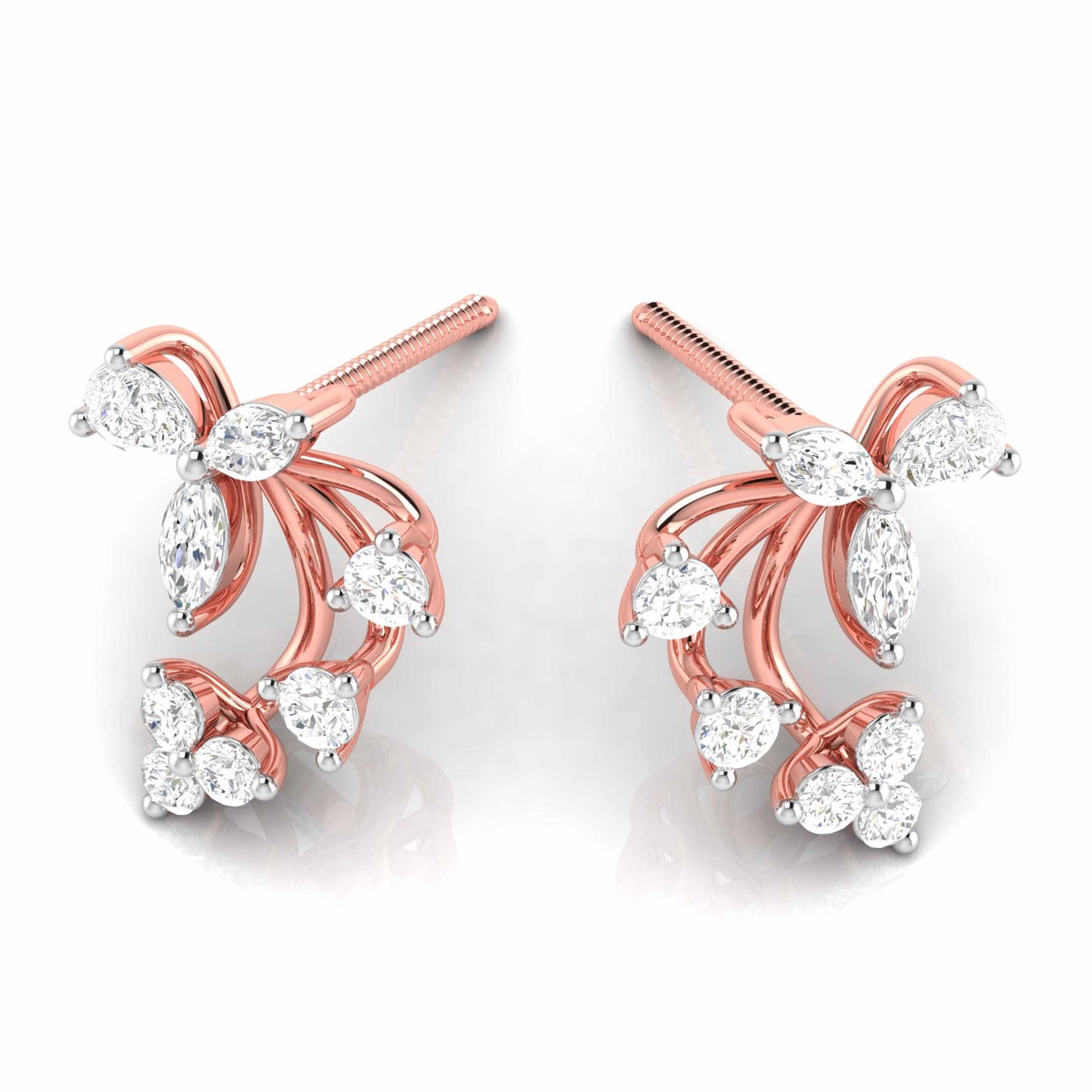 Magic Curve Brilliant Diamond Earrings