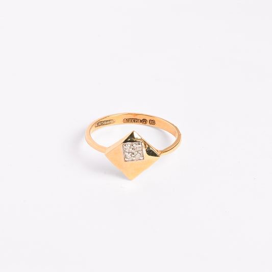 Magic Geometric Box Gold Ring