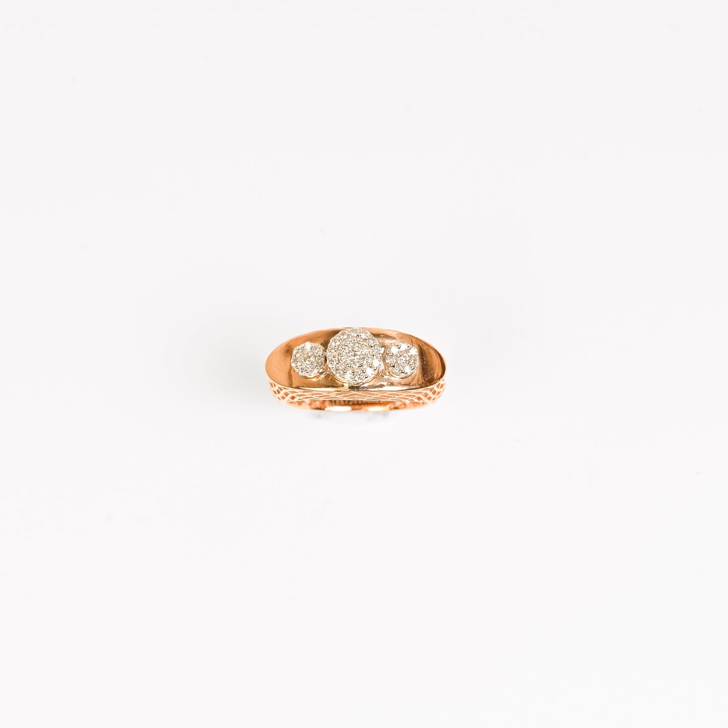 Magic Tri Flower Studded Diamond Ring