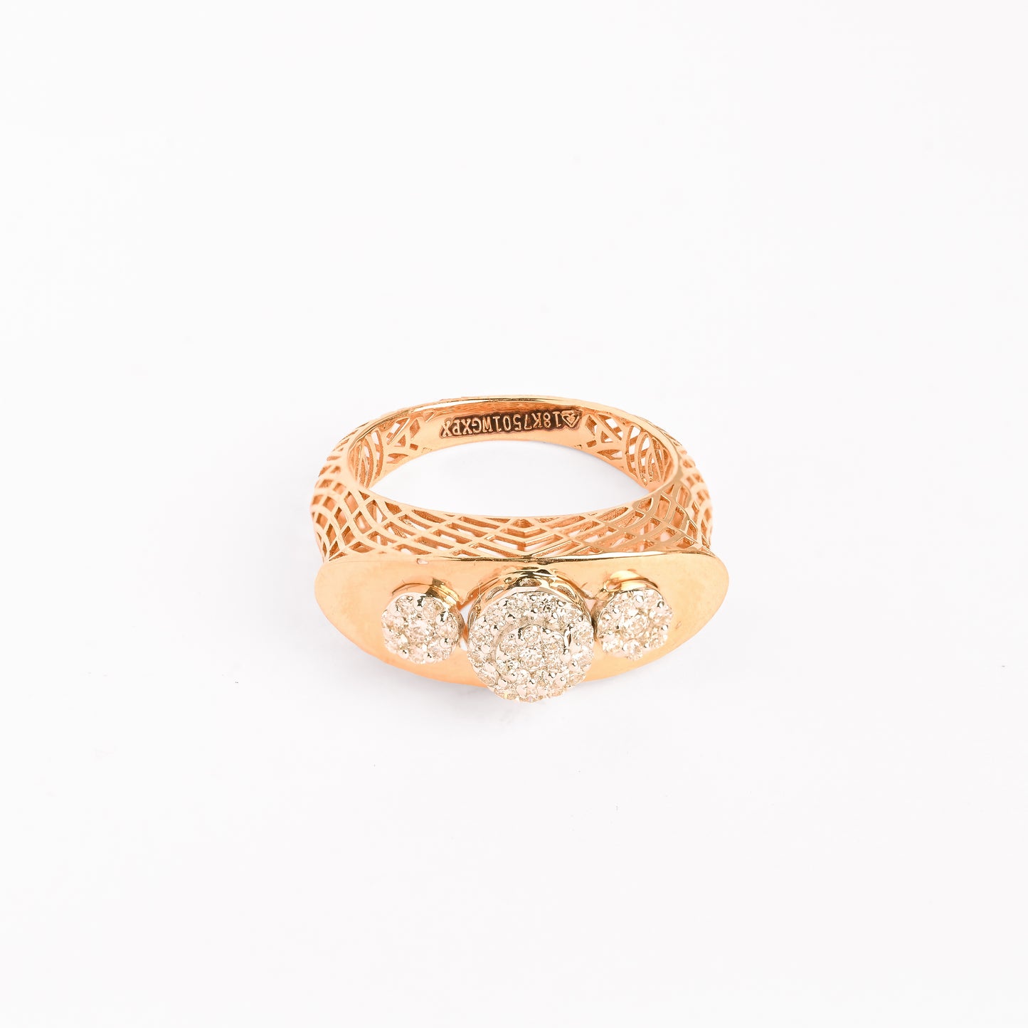 Magic Tri Flower Studded Diamond Ring