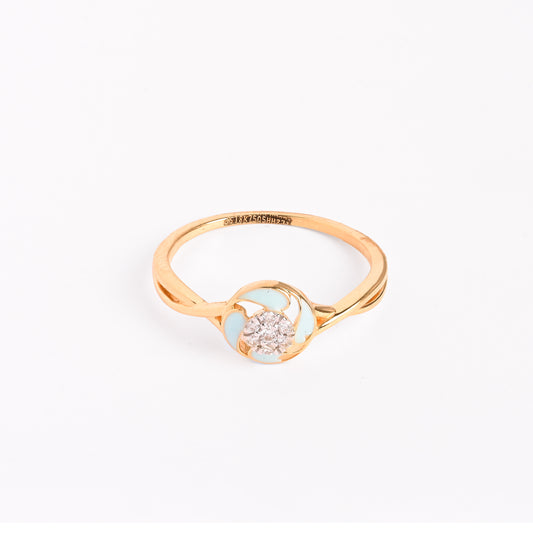 Magic Radiant Encircled Gold Ring