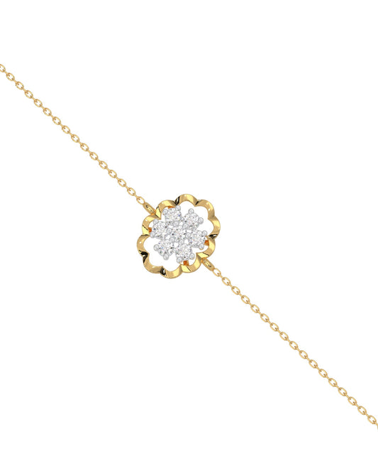 Magic Radiant Shimmering Flower Chain Bracelet