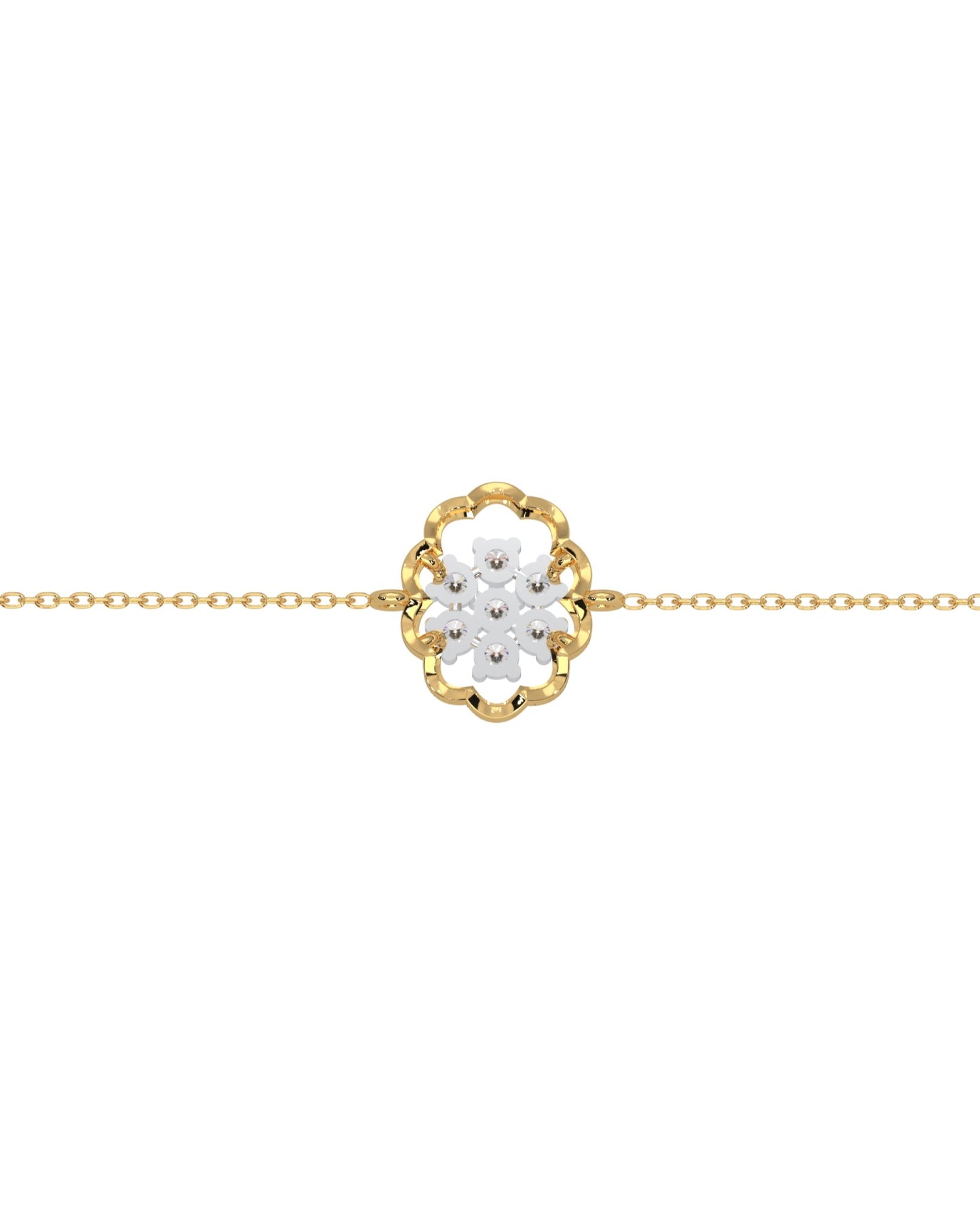 Magic Radiant Shimmering Flower Chain Bracelet