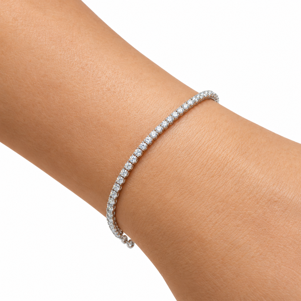Classic Silver Tennis Bracelet