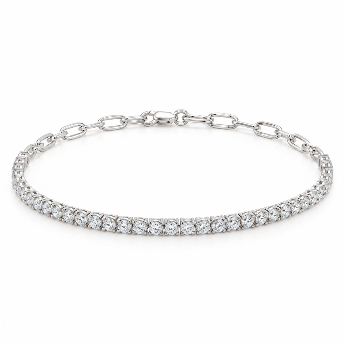 Classic Silver Tennis Bracelet