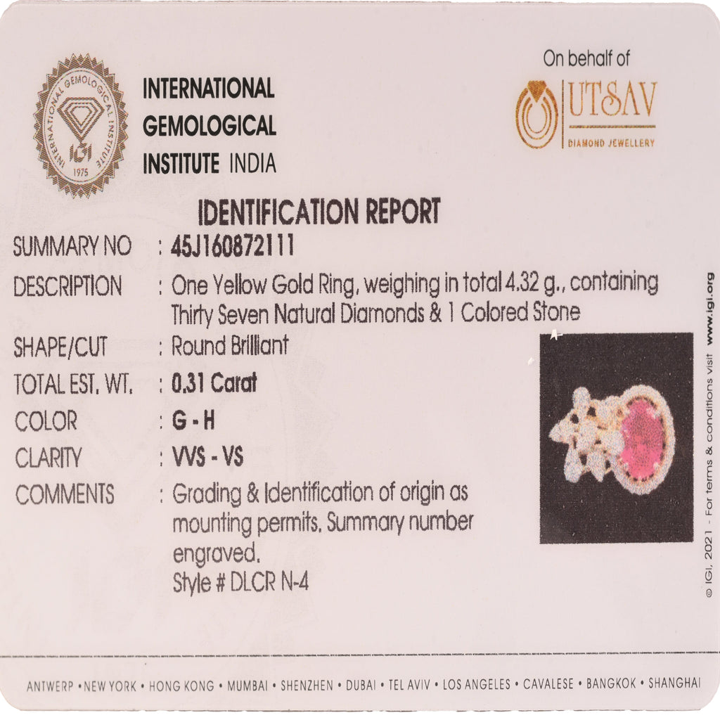 Magic Encircled Reflected Flowering Oval Ring