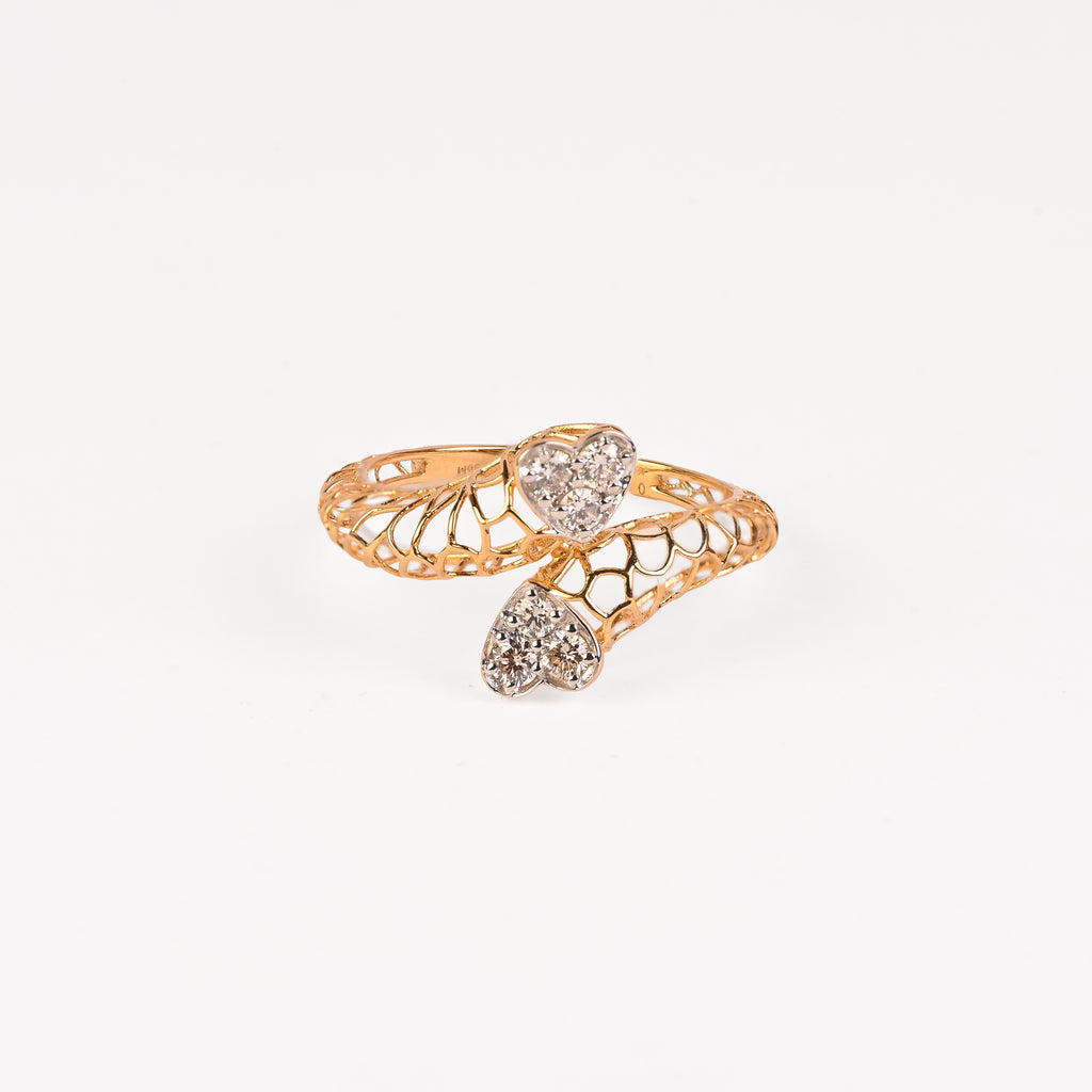 Magic Emerging Contact of Love Gold Ring