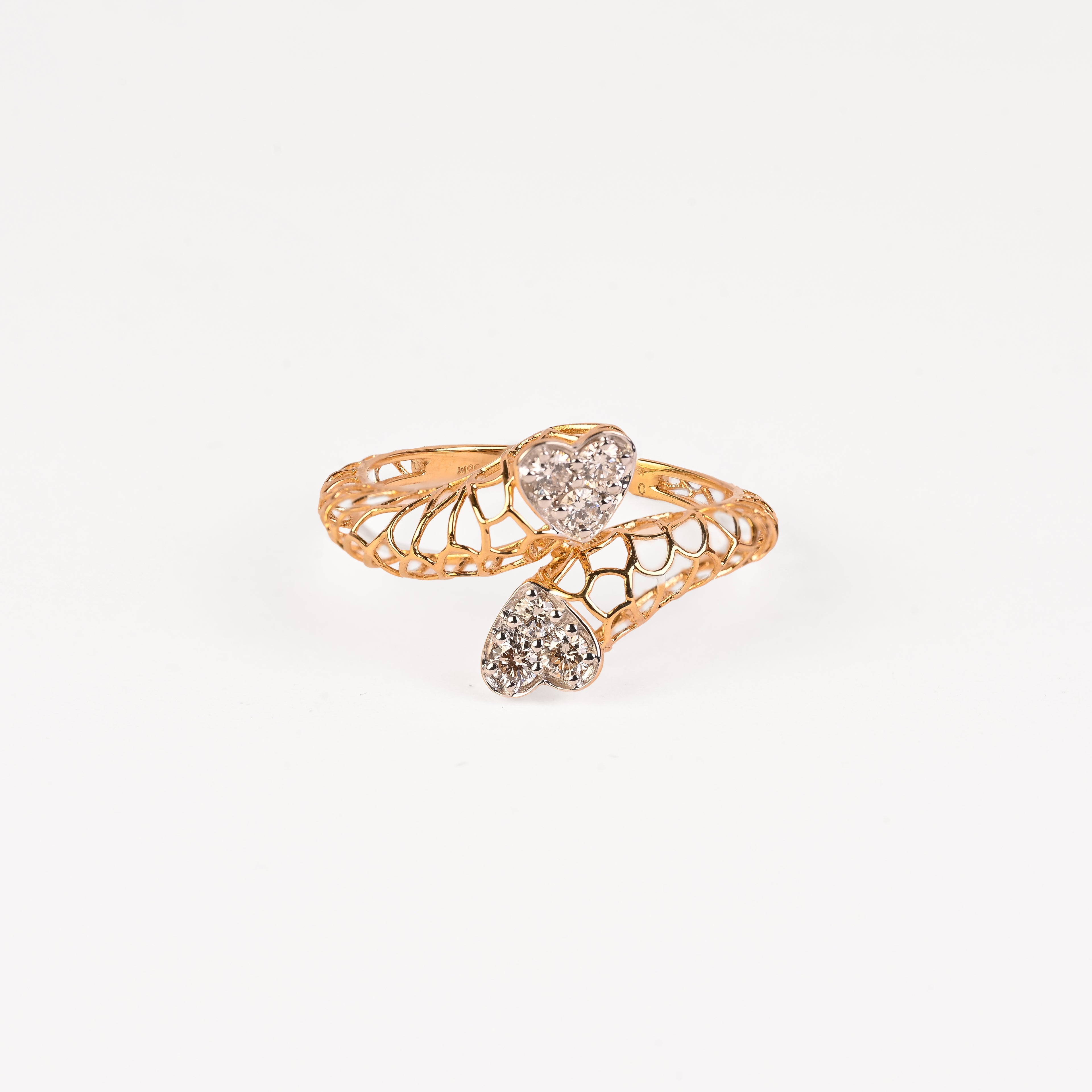 Magic Emerging Contact of Love Gold Ring