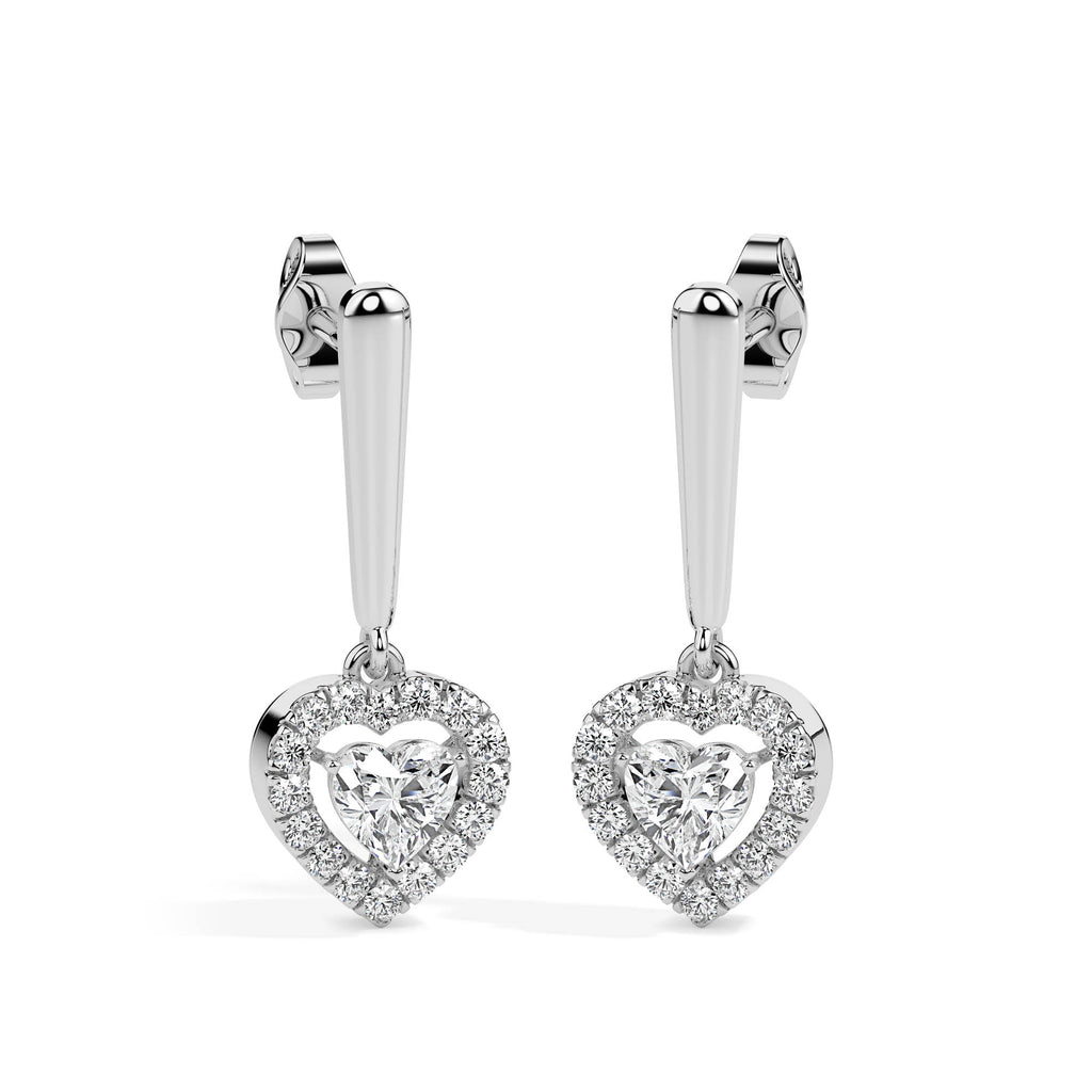 Magic Love in Every Sparkle: Heart Diamond Earrings