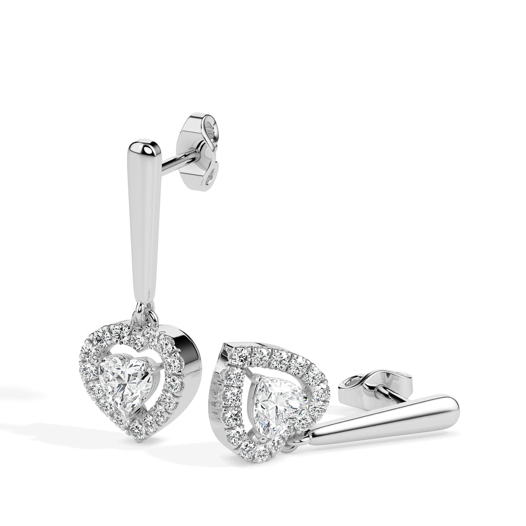 Magic Love in Every Sparkle: Heart Diamond Earrings