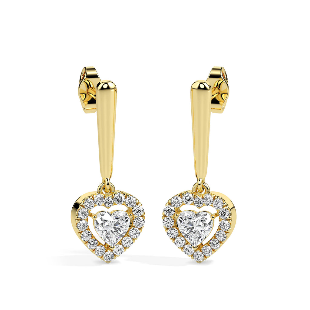 Magic Love in Every Sparkle: Heart Diamond Earrings