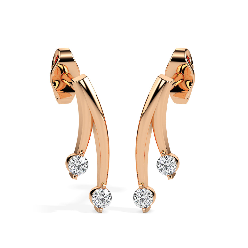 Magic Dazzling Duo: Double Diamond Earrings