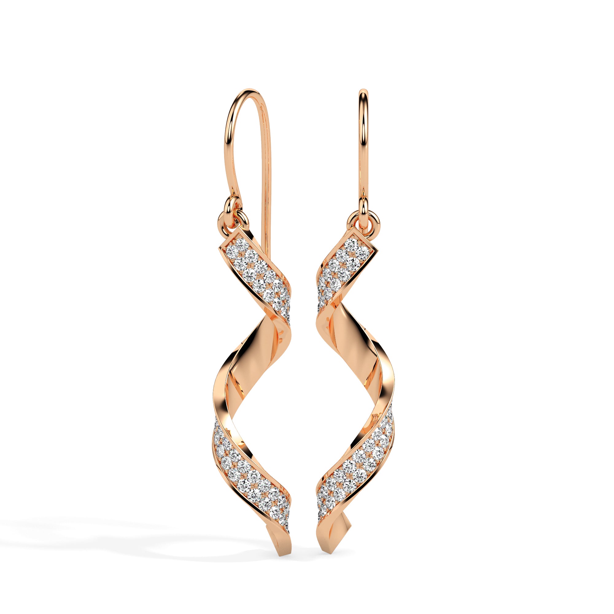 Magic Graceful Curve Diamond Earrings